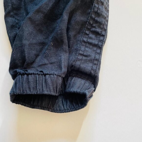 Athleta Cabo Linen Jogger Pant Trouser Petite Tuxedo Stripe Travel Outdoor Activ - Picture 5 of 9